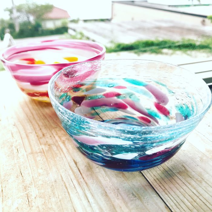 体験のガラス小鉢