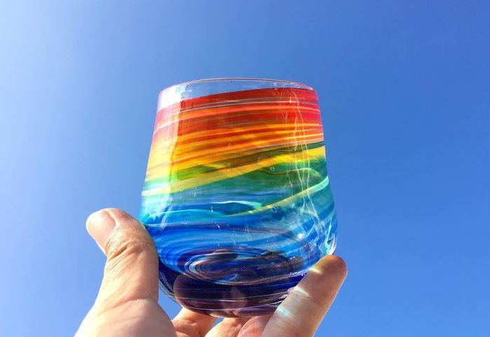虹色グラス